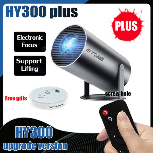 DITONG Hy300 Plus Projector 4K Android 1080P 1280*720P Full HD Home Theater Video Mini led Projector for movies Upgraded version